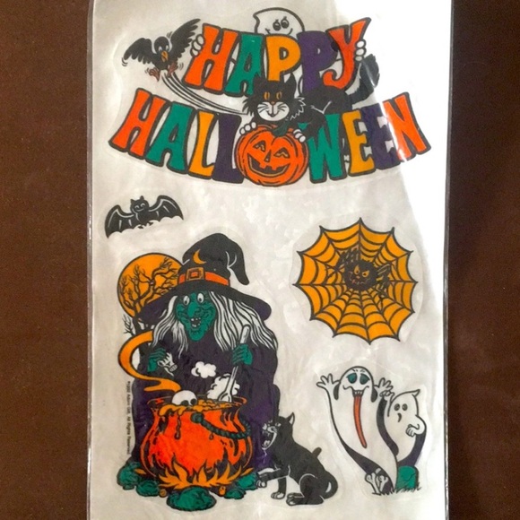 Window Decals - Witch, Ghost, Bat, Spider &  Halloween Clings - Picture 6 of 7